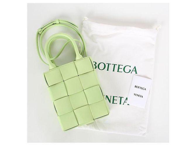 Bottega Veneta Mini Borsa Tote Cassette Verde - vista 6