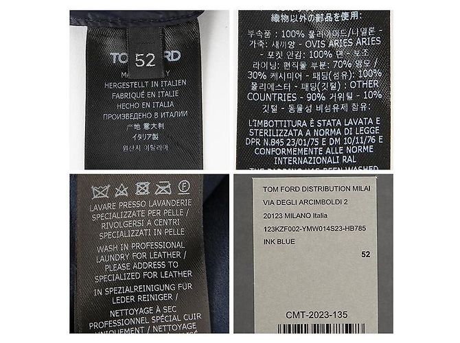 Tom Ford Suede Down Jacket Blue - view 14