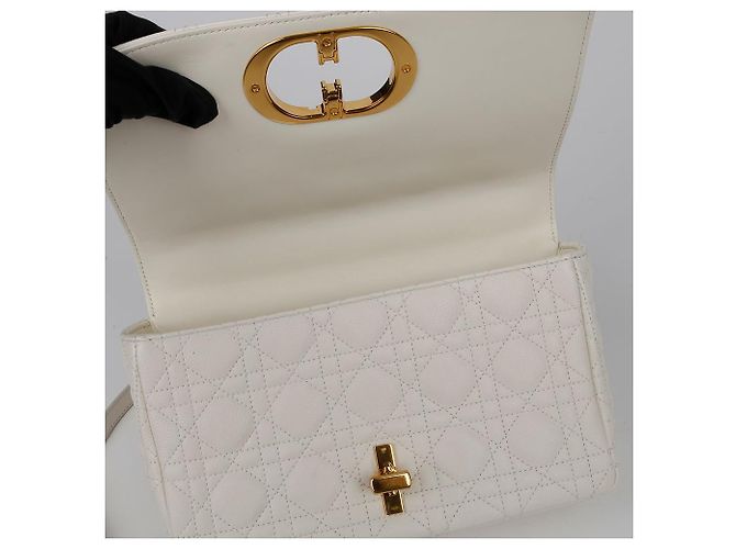 Dior Caro Medium Schulter-Crossbody-Tasche mit Kette Golden - Ansicht 11