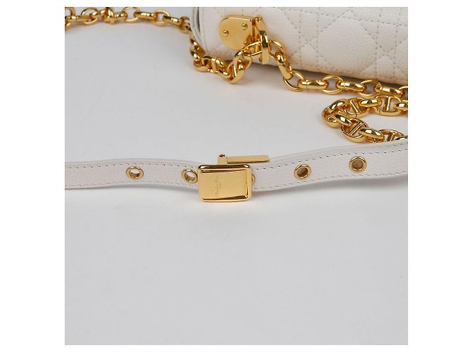 Dior Caro Medium Schulter-Crossbody-Tasche mit Kette Golden - Ansicht 9