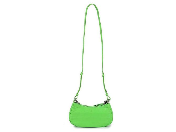 Balenciaga Borsa a spalla mini con catena Verde - vista 5