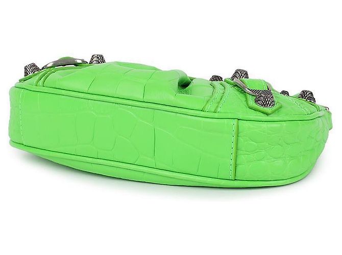 Balenciaga Borsa a spalla mini con catena Verde - vista 6