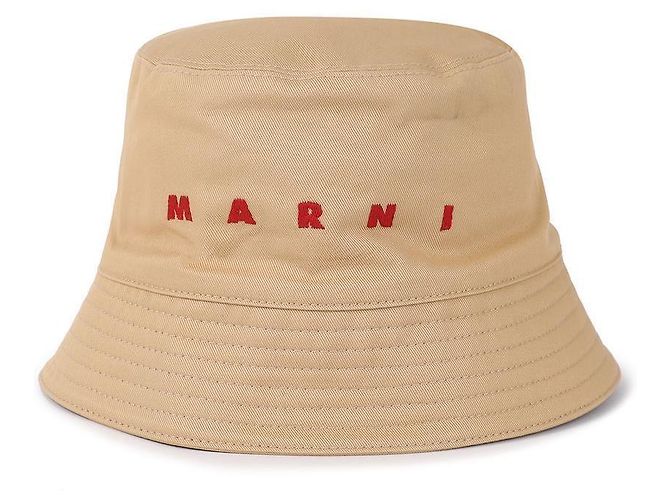 Marni Cappello bucket ricamato con logo Bianco - vista 3