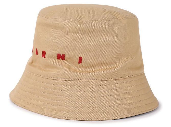 Marni Cappello bucket ricamato con logo Bianco - vista 4