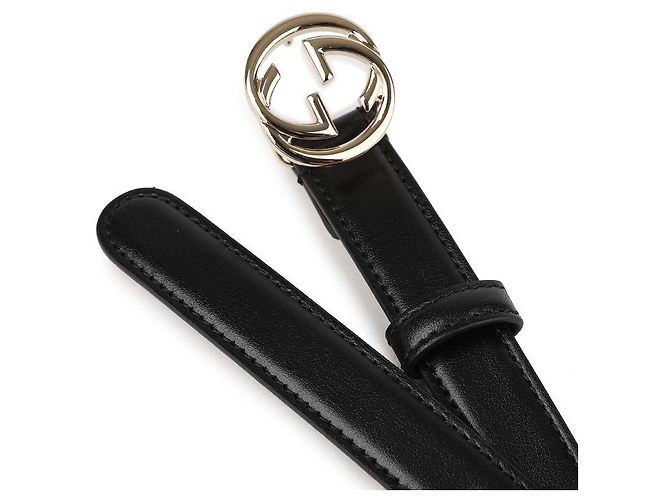 Gucci Cinturón con hebilla entrelazada Negro - vista 6