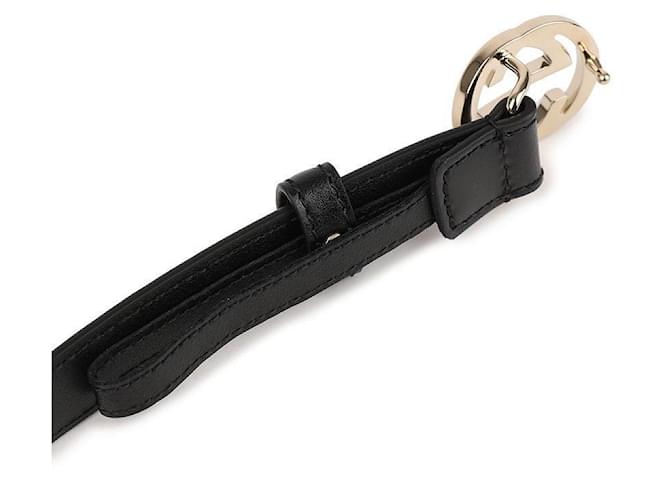 Gucci Cinturón con hebilla entrelazada Negro - vista 7