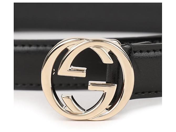 Gucci Cinturón con hebilla entrelazada Negro - vista 8
