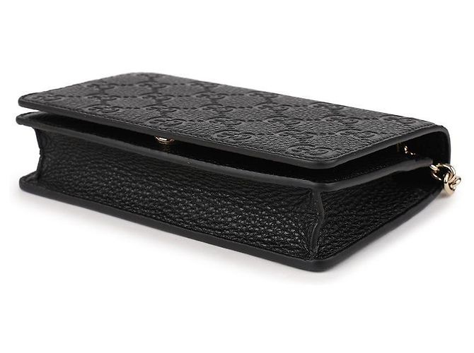 Gucci GG Emblem Chain Shoulder Bag Nero - vista 6