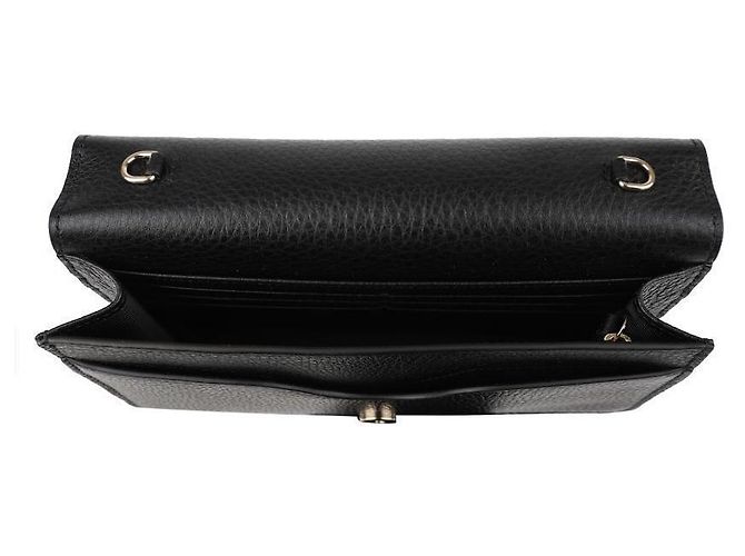Gucci GG Emblem Chain Shoulder Bag Nero - vista 7