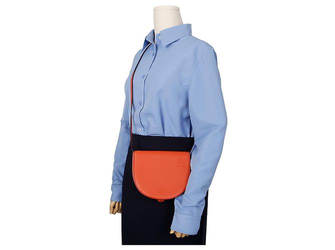 Loewe Mini borsa a spalla incrociata Heel Pouch Arancione - vista 10