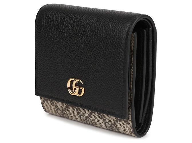 Gucci GG Marmont Bicolor Compact Wallet Schwarz - Ansicht 4