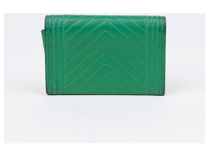 Chanel Tarjetero Boi Flap Verde - vista 3