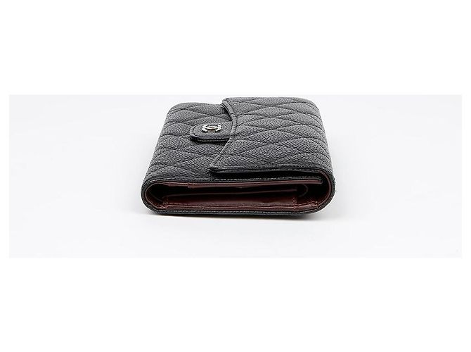 Chanel Cartera Larga Clásica de Caviar Negro - vista 4