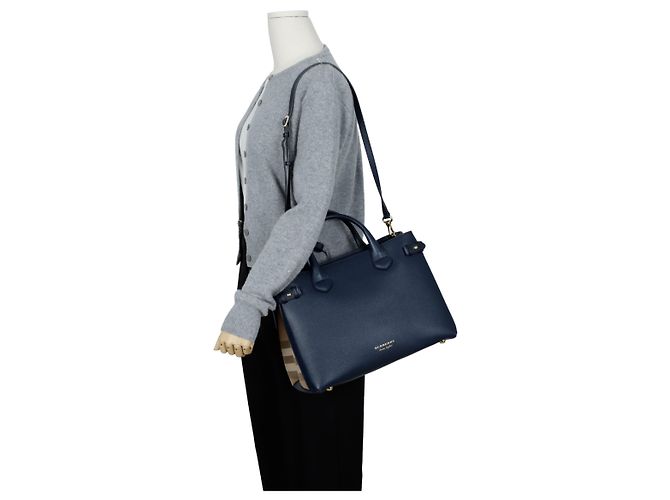 Burberry Borsa a spalla media Banner Blu - vista 15