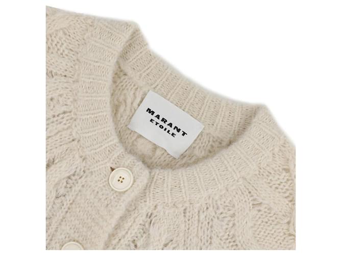 Isabel Marant Strickjacke mit Zopfmuster Weiß - Ansicht 5