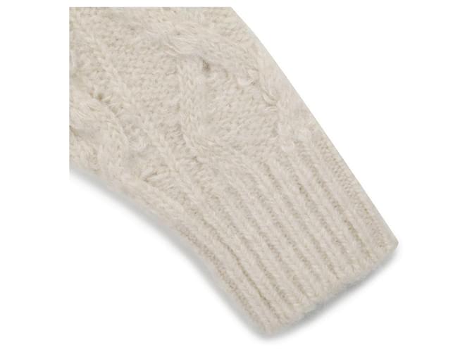 Isabel Marant Strickjacke mit Zopfmuster Weiß - Ansicht 6