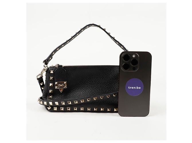 Valentino Bolso de Hombro Rockstud Small Tote Negro - vista 10