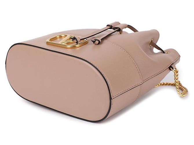 Valentino Logo-Ketten-Eimer Tasche Pink - Ansicht 6
