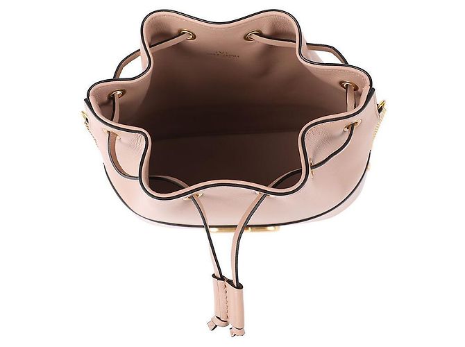 Valentino Logo-Ketten-Eimer Tasche Pink - Ansicht 7