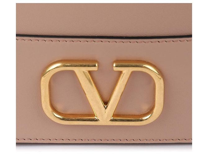 Valentino Logo-Ketten-Eimer Tasche Pink - Ansicht 9