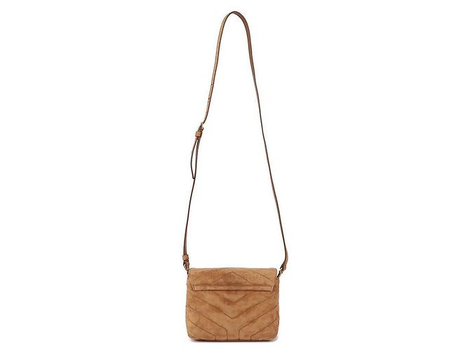 Saint Laurent Bolsa de brinquedo em camurça acolchoada Marrom - vista 5