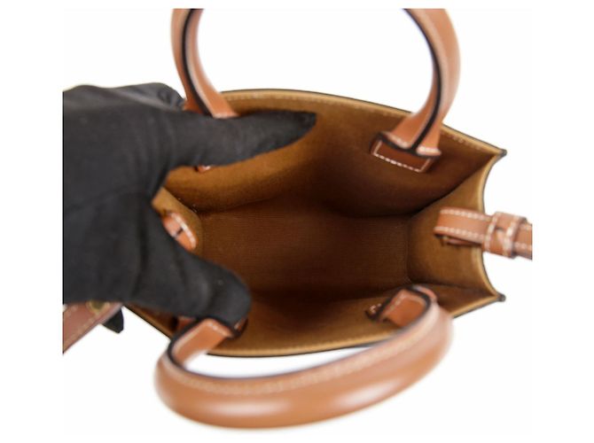 Triomphe Céline Bolso tote mini vertical Castaño - vista 7