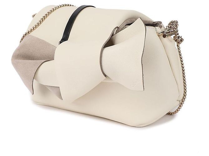 Chloé Piccola borsa a tracolla con catena Bianco - vista 4