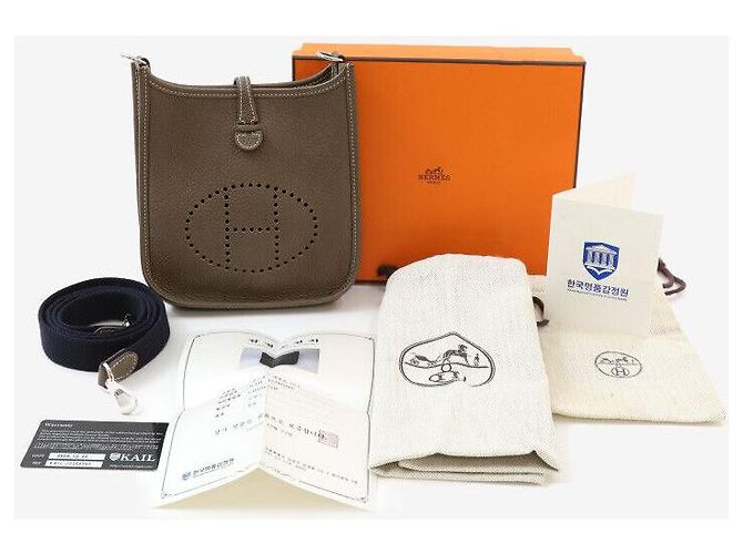 Hermès Evelyne Amazon Tasche Etoupe Braun - Ansicht 8