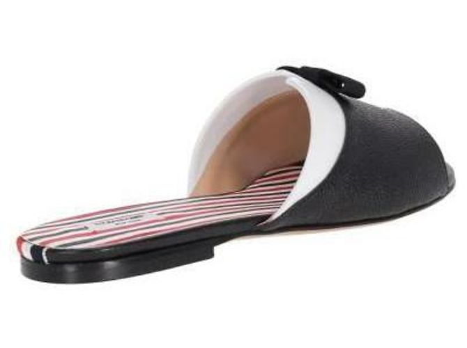 Thom Browne Slide de couro com detalhe de gola em laço - vista 5