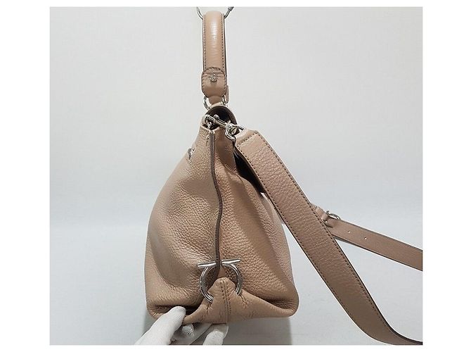 Salvatore Ferragamo Borsa Gancini Sofia Marrone - vista 4