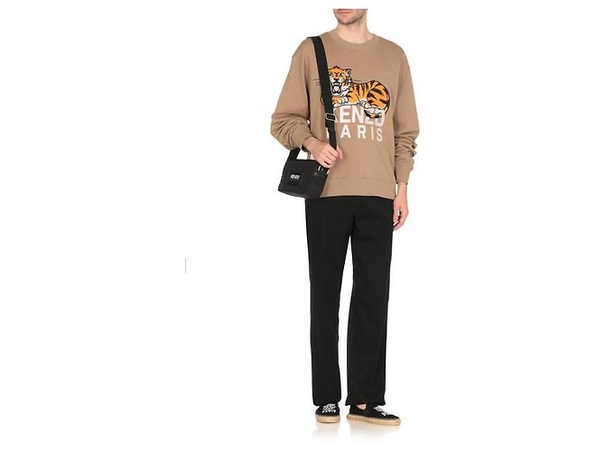 Kenzo Bestickter Glücklicher Tiger Sweatshirt Braun - Ansicht 5