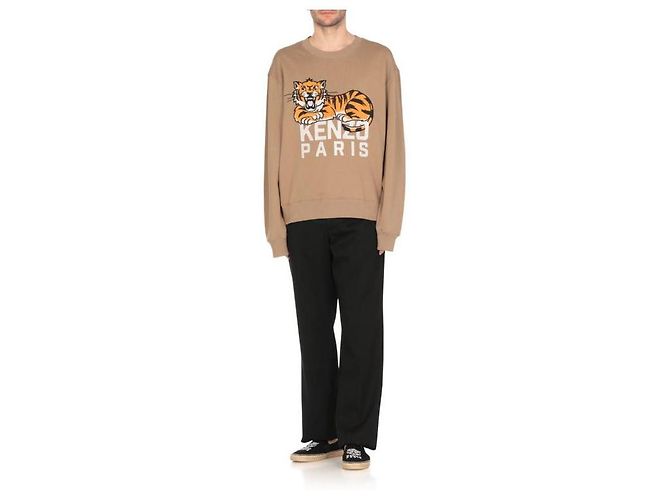 Kenzo Bestickter Glücklicher Tiger Sweatshirt Braun - Ansicht 6