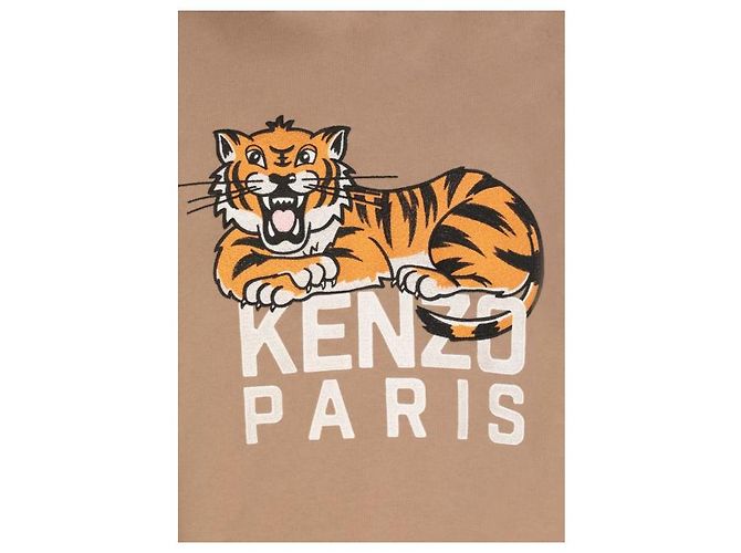 Kenzo Bestickter Glücklicher Tiger Sweatshirt Braun - Ansicht 8