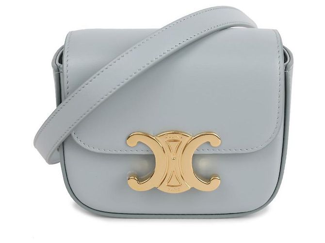 Céline Mini Claude in pelle di vitello lucida - vista 3