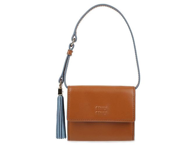 Miu Miu Portafoglio in pelle con tracolla - vista 3