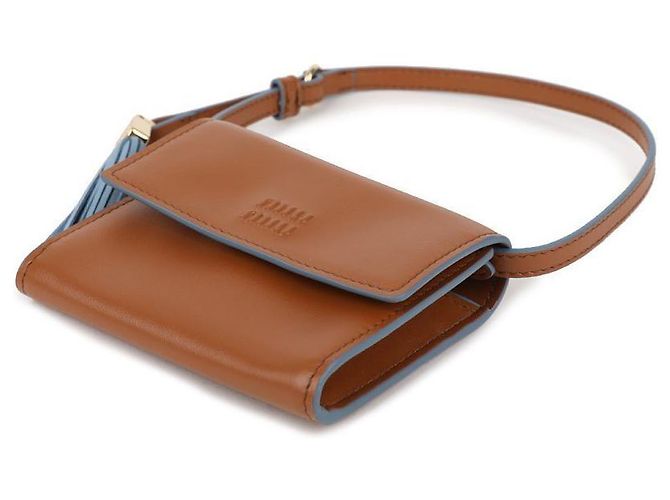 Miu Miu Portafoglio in pelle con tracolla - vista 6