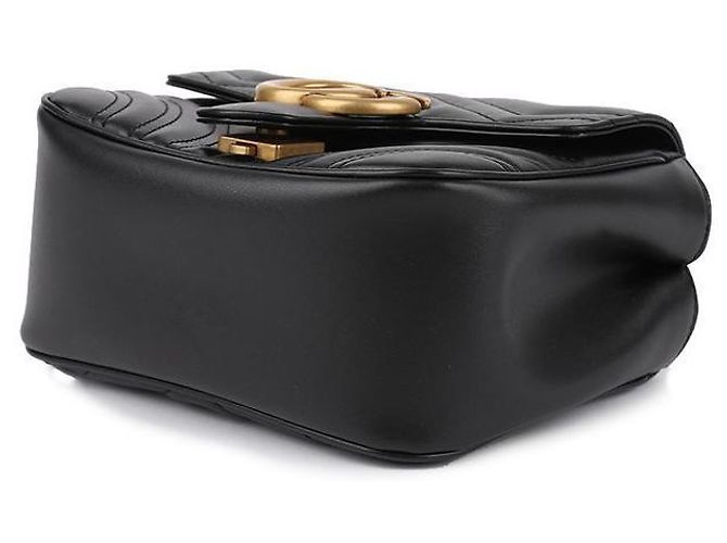 Gucci Borsa a Spalla GG Marmont Mini Nero - vista 6
