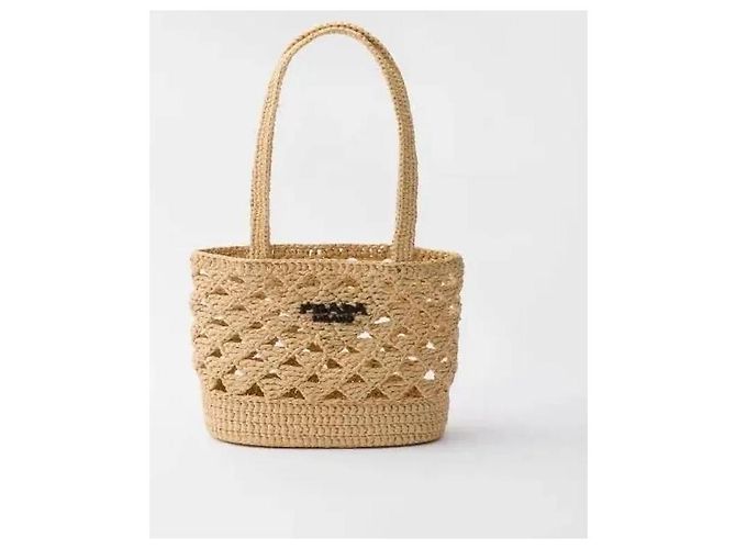 Prada Gewebte Häkel-Tote-Tasche OOO Mehrfarben - Ansicht 4