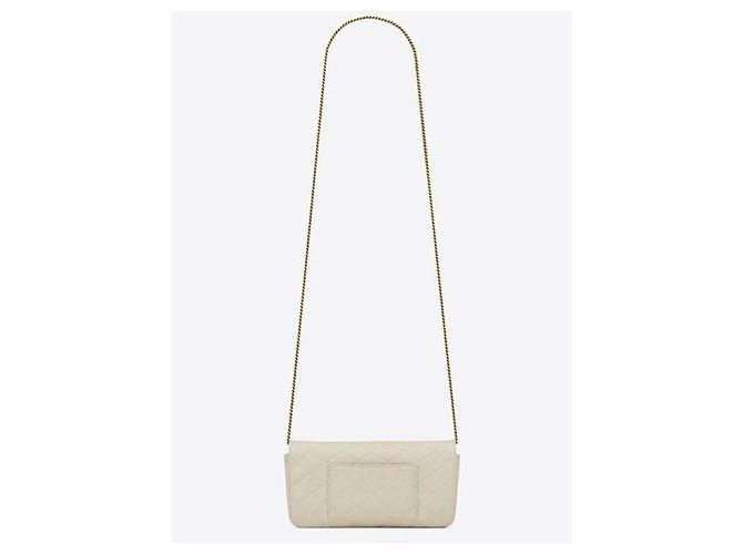 Saint Laurent Leather Crossbody Bag Bianco - vista 5