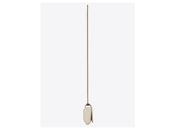 Saint Laurent Leather Crossbody Bag Bianco - vista 6