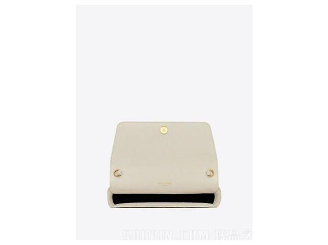 Saint Laurent Leather Crossbody Bag Bianco - vista 7