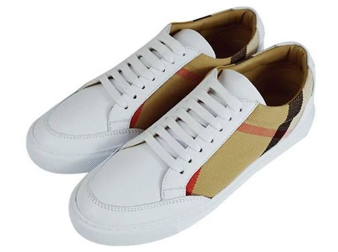 Burberry Karierte Leder-Sneaker - Ansicht 4