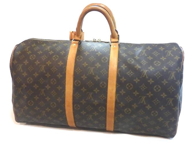Louis Vuitton Keepall 55 Monograma - SD852 Castaño - vista 11