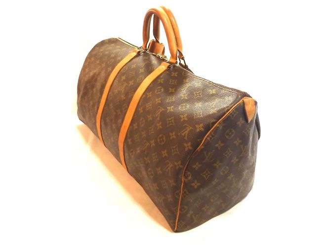 Louis Vuitton Keepall 55 Monograma - SD852 Castaño - vista 12