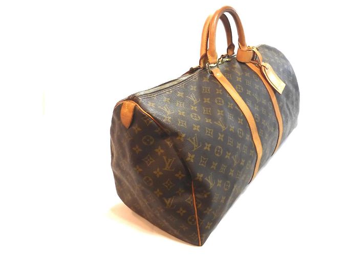 Louis Vuitton Keepall 55 Monograma - SD852 Castaño - vista 7