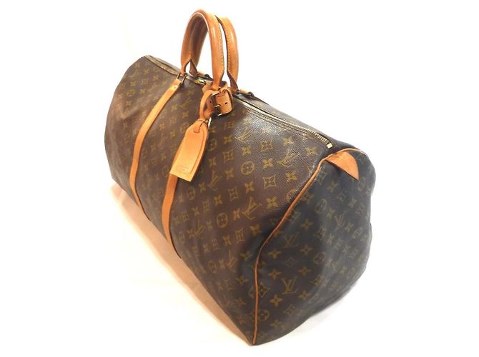 Louis Vuitton Keepall 55 Monograma - SD852 Castaño - vista 8