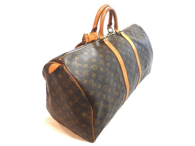 Louis Vuitton Keepall 55 Monograma - SD852 Castaño - vista 9