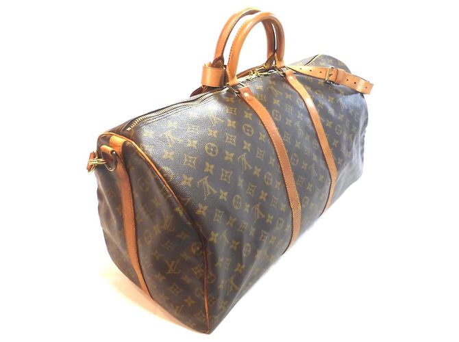 Louis Vuitton Keepall 55 borsa a spalla monogram - VI0942 Marrone - vista 8