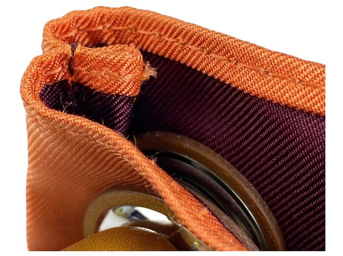 Borsa a Spalla Hermès Silky City PM Les Cannes Cane Multicolore Arancione - vista 10