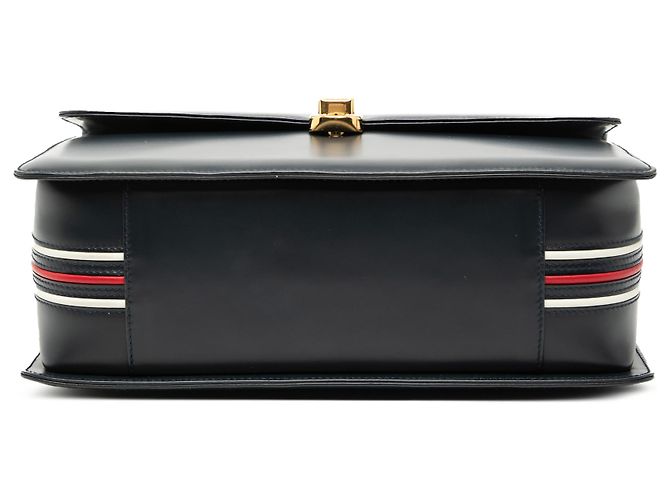 Bolsa Gucci em couro de bezerro azul com fecho Turnlock Sideline Azul marinho - vista 3